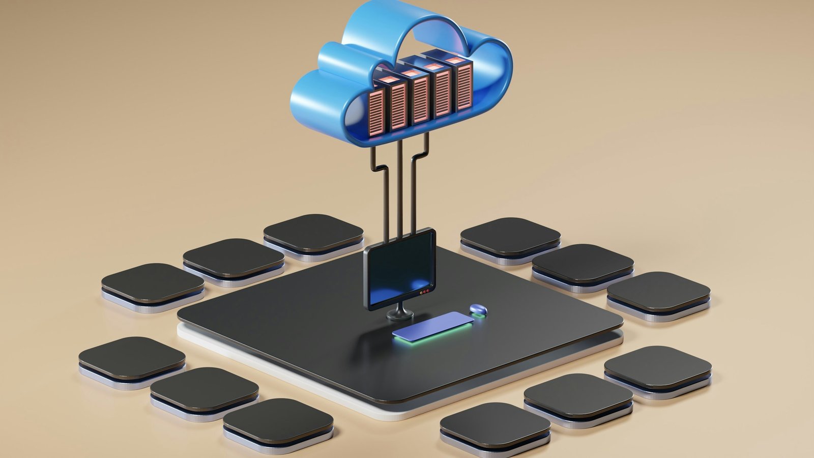 Cloud computing concept representing QuickBooks Online